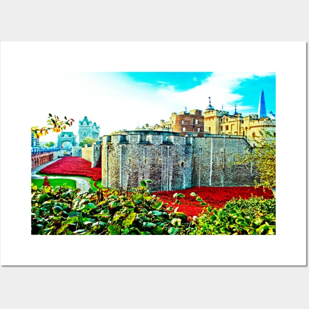 Tower of London Red Poppies UK Wall Art by AndyEvansPhotos